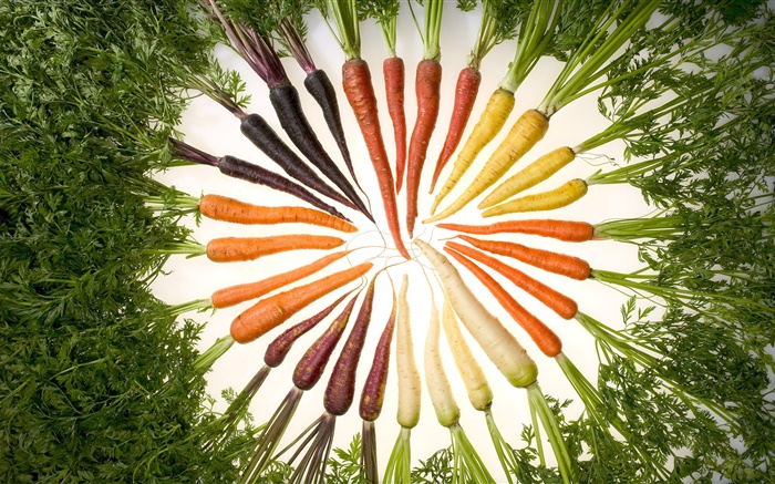 Legumes, cenoura, cores diferentes, círculo Papéis de Parede, imagem