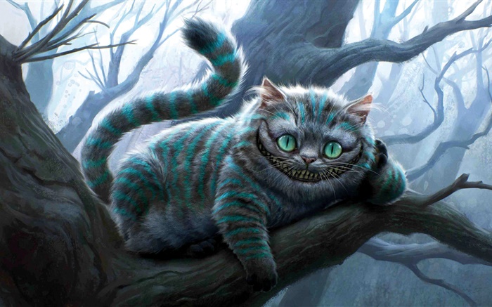 Alice no país das maravilhas, gato de Cheshire Papéis de Parede, imagem