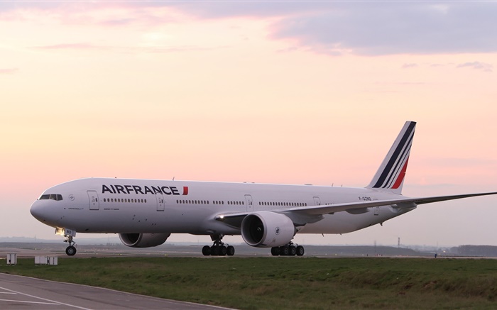 Boeing 777 avião de passageiros, França Papéis de Parede, imagem