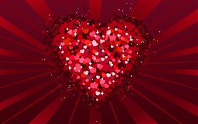 Dia dos Namorados feliz, amor corações, vetor HD Papéis de Parede