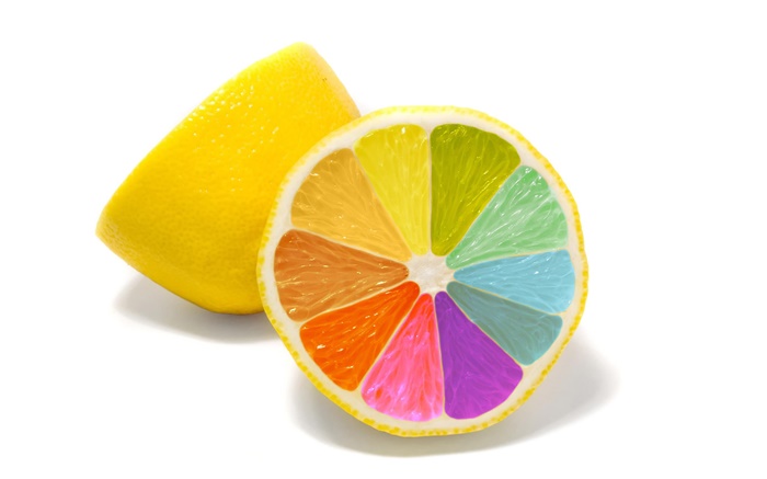 Limão cores coloridas Papéis de Parede, imagem