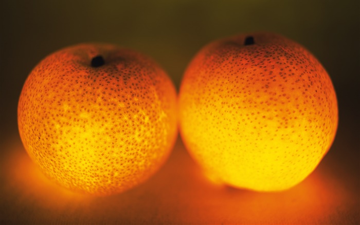 frutas luz, duas laranjas Papéis de Parede, imagem