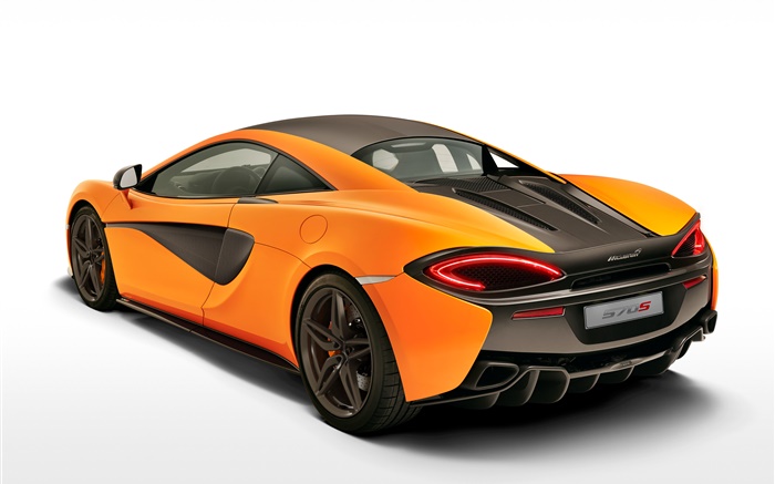 McLaren 570S coupe vista laranja supercar volta Papéis de Parede, imagem