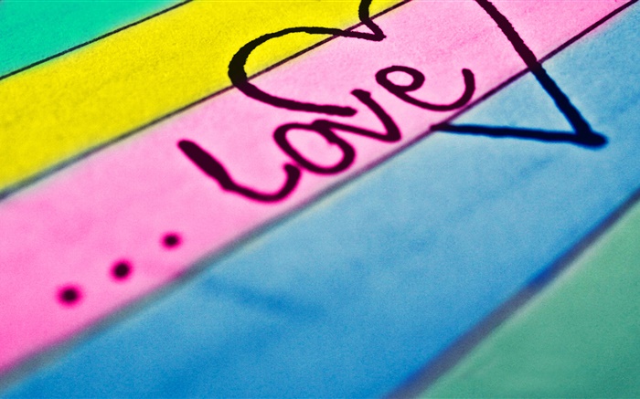 Amor, fundo da placa colorida Papéis de Parede, imagem