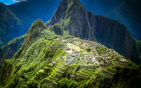 Machu Picchu, Peru, montanha, edifícios HD Papéis de Parede