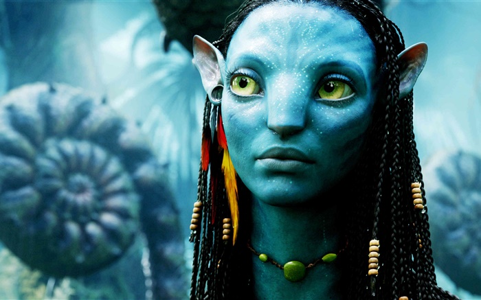 Avatar, menina azul da pele Papéis de Parede, imagem