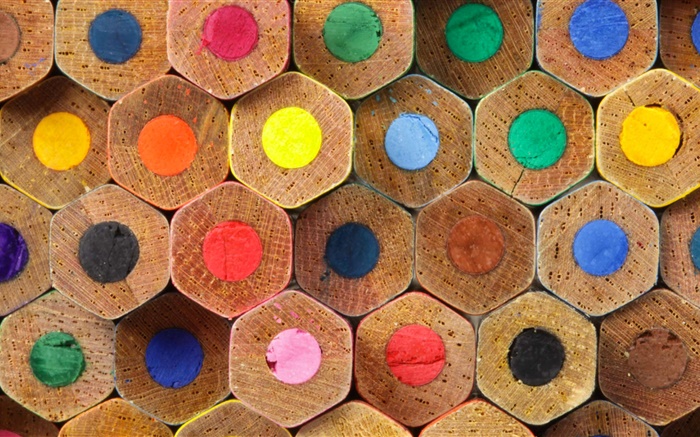 lápis colorido, cores do arco-íris Papéis de Parede, imagem