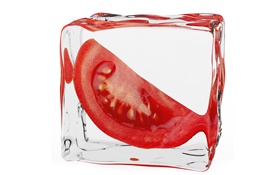 Tomate, cubo de gelo HD Papéis de Parede