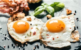 Pequeno-almoço, ovos fritos HD Papéis de Parede