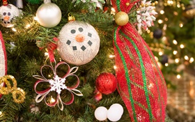 Árvore de Natal, decoração, brinquedos, bolas HD Papéis de Parede