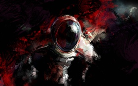 Astronauta misterioso, fantasia de arte HD Papéis de Parede