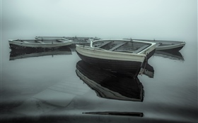 Barcos, lago HD Papéis de Parede
