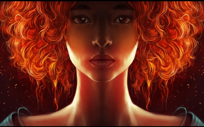 Garota de fantasia de cabelo vermelho Papéis de Parede, imagem