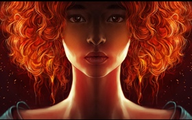 Garota de fantasia de cabelo vermelho HD Papéis de Parede
