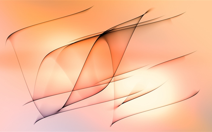 Linhas abstratas, fundo laranja Papéis de Parede, imagem