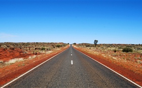 Austrália, estrada, céu azul HD Papéis de Parede