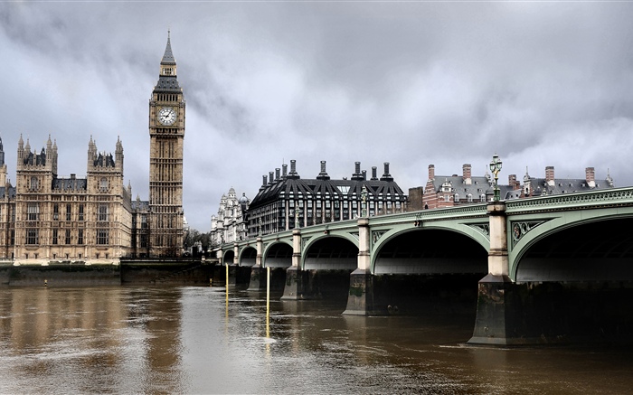Londres, Rio, ponte, Ben grande, Inglaterra Papéis de Parede, imagem