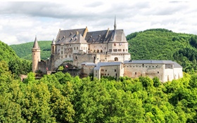 Luxemburgo, castelo HD Papéis de Parede