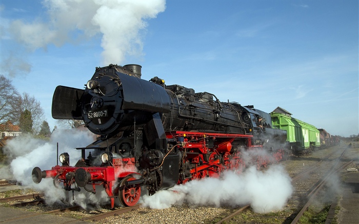 Trem velho, fumo, vapor Papéis de Parede, imagem