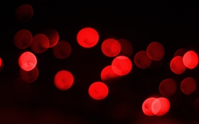 Círculos de luz vermelha, fundo preto HD Papéis de Parede
