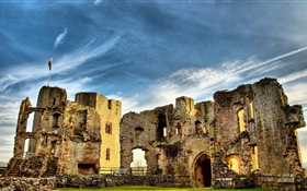 Ruínas, castelo, Reino Unido HD Papéis de Parede