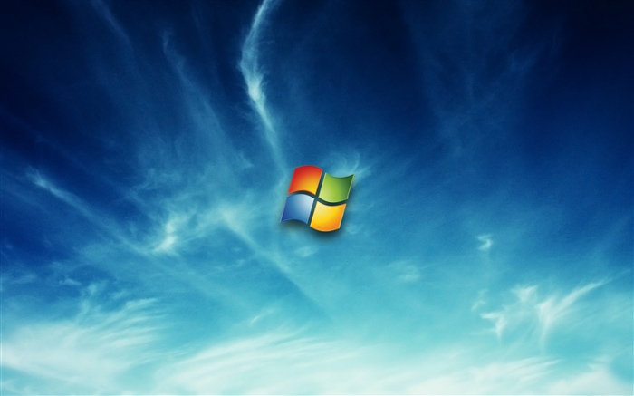 Logotipo do Windows, céu azul Papéis de Parede, imagem