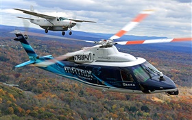 Helicóptero, avião, vôo HD Papéis de Parede